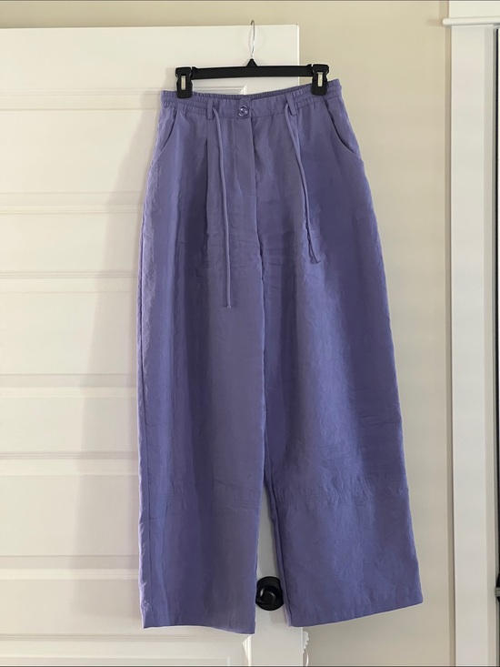 Maeve Pants - Maeve Lavender Wide-Leg Linen Blend Pants